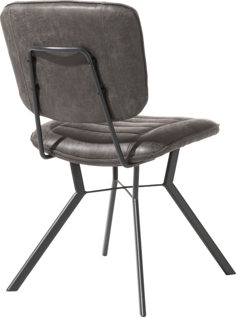 H&H - Lucas - Industriel - chaise 4 pieds avec liaison croisée - tissu secilia