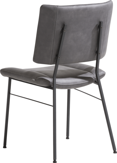 XOOON - Tatum - Design minimaliste - chaise - pieds noir - tissu Pala