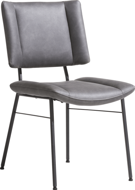 XOOON - Tatum - Design minimaliste - chaise - pieds noir - tissu Pala