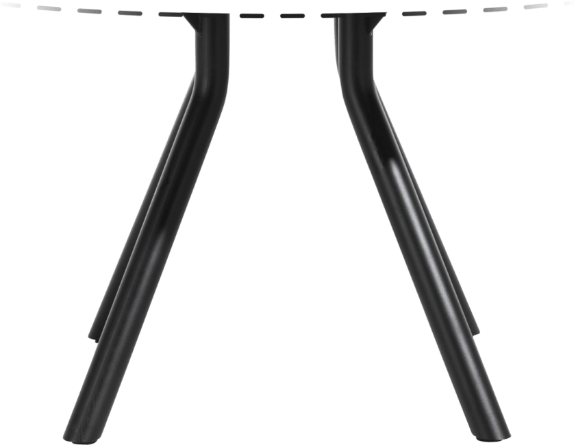 XOOON - Arvada - Minimalistisch design - tafel 140 cm. - rond - centrale poot kort