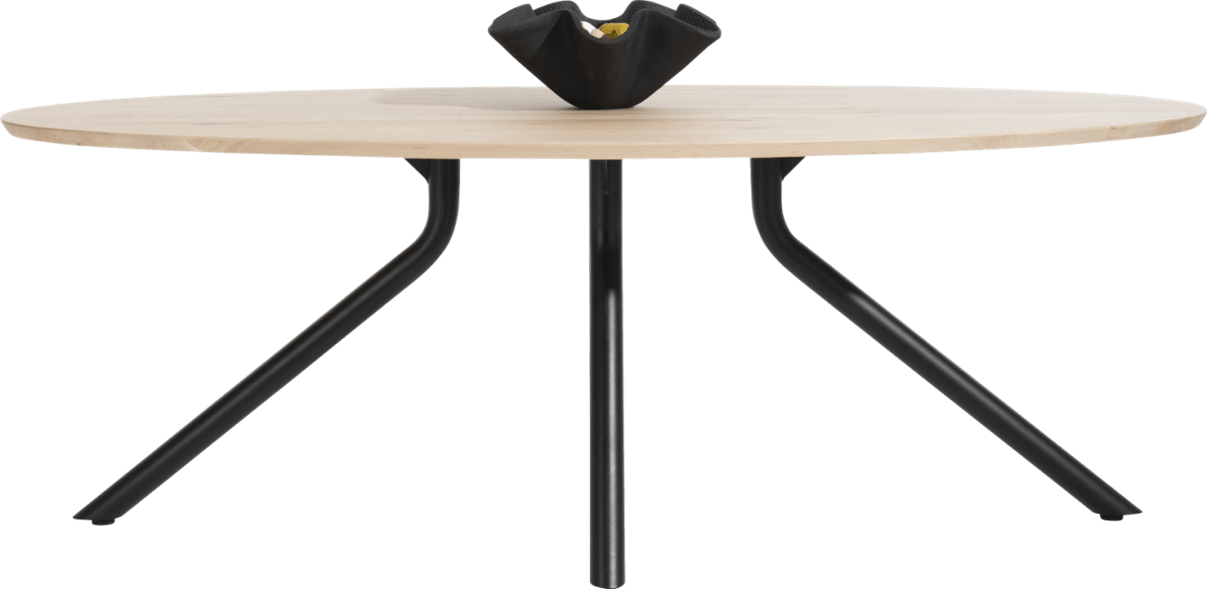 XOOON - Arvada - Minimalistisch design - tafel 220 x 110 cm. - ellips - centrale poot lang