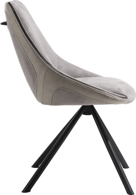 XOOON - Arwen - Industriel - chaise cadre noir 4-pieds + combi tissu Savannah / Pala