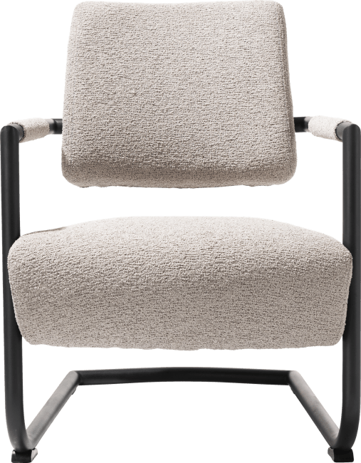 XOOON - Zeno - Minimalistisch design - fauteuil - ronde buis swing ROB - stof Malmo - boucle