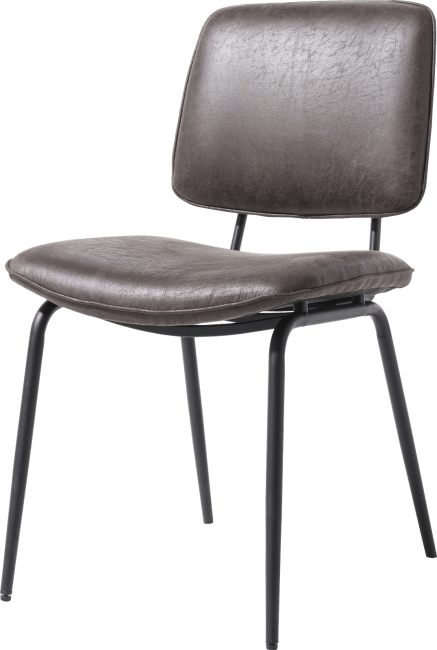 XOOON - Novali - Design minimaliste - chaise - cadre off black - tissu Secilia