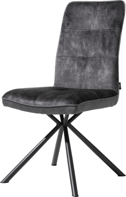 H&H - Milva - Industriel - chaise - pieds noir + poignee - combi Pala/Karese