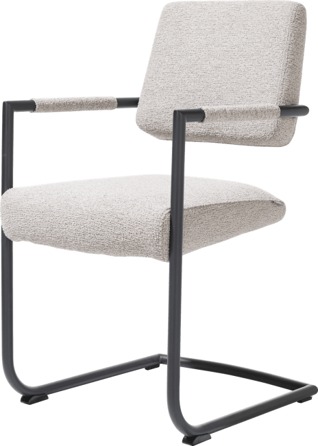 XOOON - Zeno - Design minimaliste - chaise a accoudoirs - swing ROB - tissu Malmo - boucle