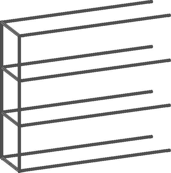 XOOON - Modulo - Minimalistisches Design - Anbau Regal 135 cm - 3 Niveau - 1 Gestell