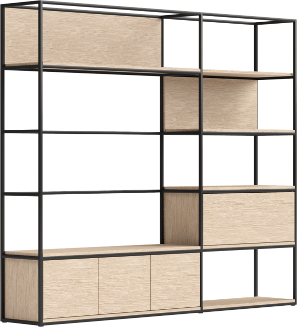 XOOON - Modulo - Minimalistisches Design - TV-Wand 225 cm - 5 Niveau
