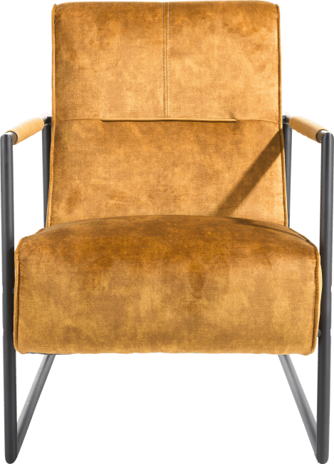 XOOON - Bueno - design Scandinave - fauteuil avec accoudoir en metal off black
