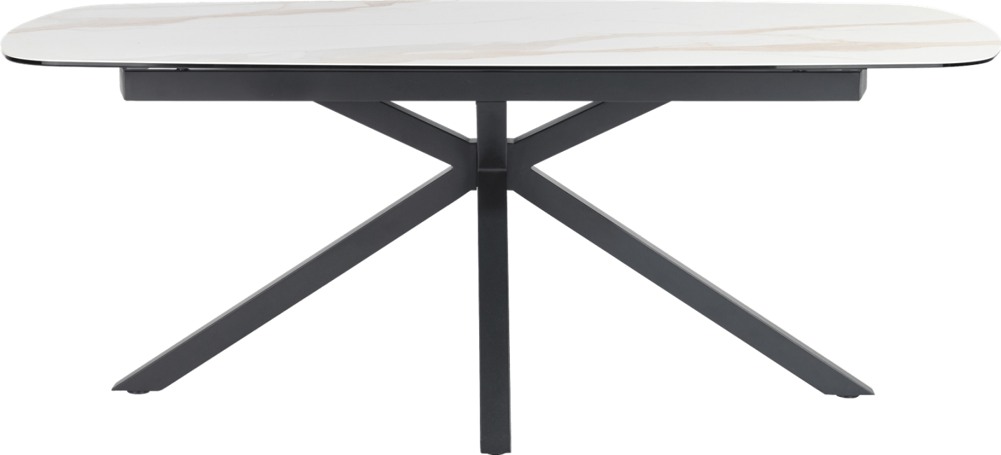 XOOON - Montello - Minimalistisch design - eetkamertafel 200 x 100 cm - centrale poot - keramiek blad