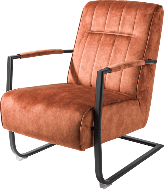 H&H - Northon - Pur - fauteuil accoudoir en metal noir