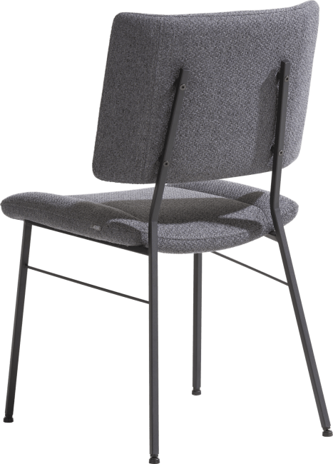 XOOON - Tatum - Design minimaliste - chaise - pieds noir - tissu Ponti