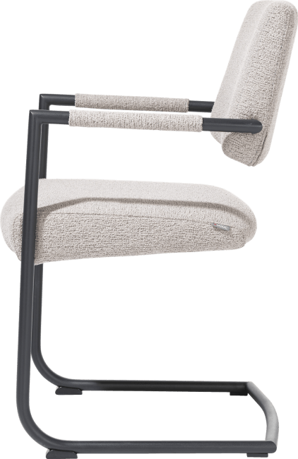 XOOON - Zeno - Design minimaliste - chaise a accoudoirs - swing ROB - tissu Malmo - boucle