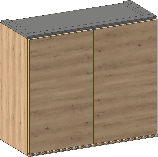 XOOON - Modulo - Minimalistisch design - kast 90 cm - hoog - 2 nivo&#39;s - 2-deuren
