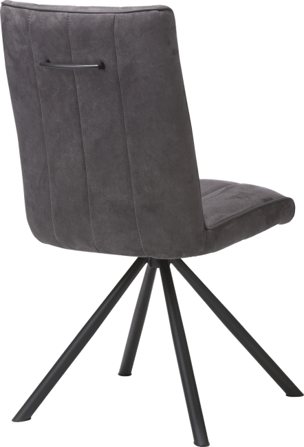 H&H - Elza - Industriel - chaise - 4 pieds noir - tissu Calabria 4 couleurs