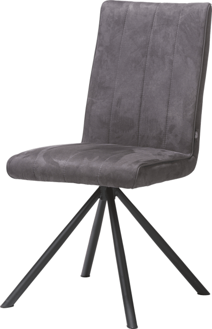 H&H - Elza - Industriel - chaise - 4 pieds noir - tissu Calabria 4 couleurs