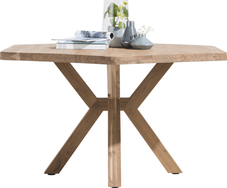 H&H - Quebec - Pur - table 150 x 130 cm - pieds en bois