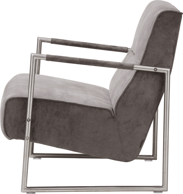 XOOON - Bueno - design Scandinave - fauteuil avec accoudoir en inox