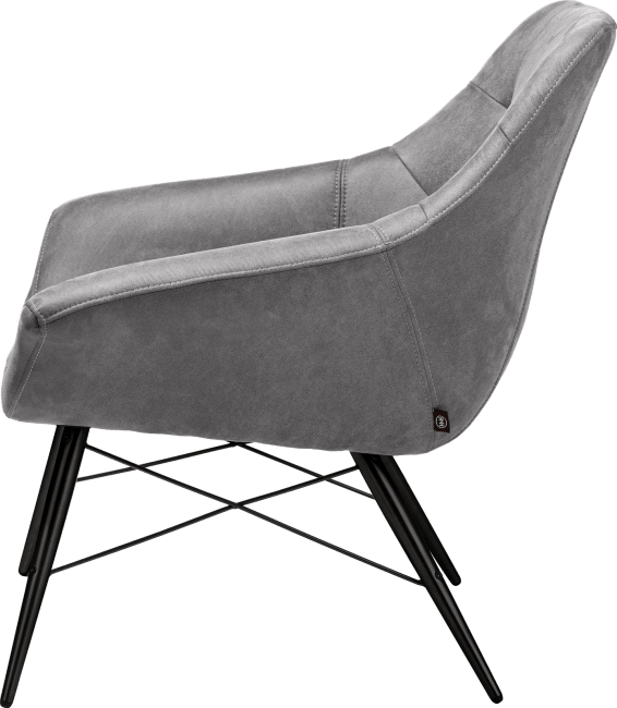Henders and Hazel - Ravenna - Industrieel - fauteuil zwart frame + stof Kibo