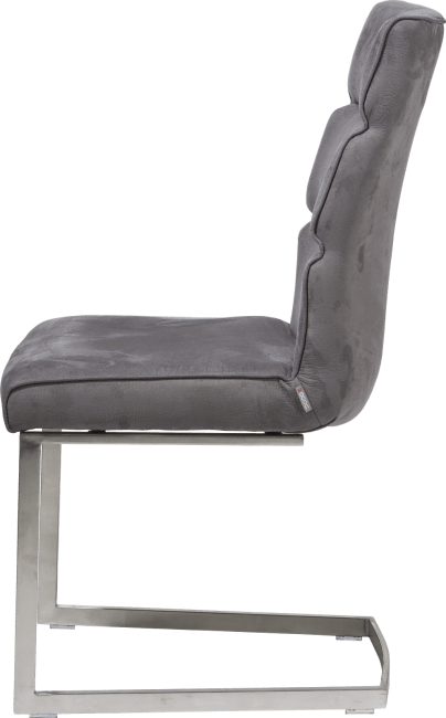 XOOON - Jasmin - Industriel - chaise - pied inox traineau carre avec poignee carre -Savannah/Kibo