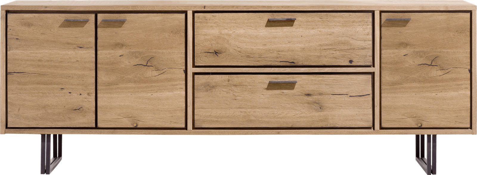 XOOON - Denmark - Industrial - sideboard 240 cm - 3-doors + 2-drawers