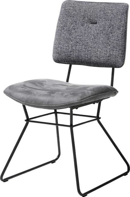 XOOON - Otis - design Scandinave - chaise - cadre noir - combinaison Kibo / Fantasy
