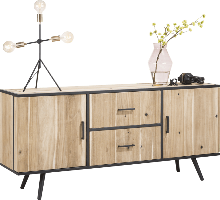 XOOON - Kinna - Skandinavisches Design - Sideboard 180 cm - 2-Tueren + 2-Laden