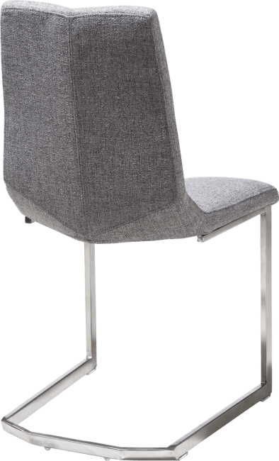 XOOON - Artella - Scandinavisch design - eetkamerstoel - RVS swing vierkant - Lady grijs of mint