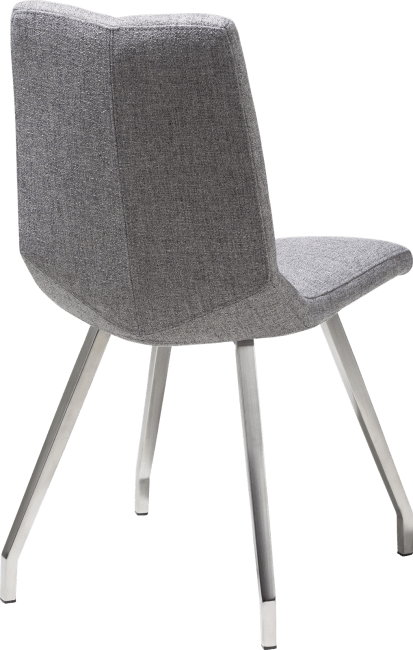 XOOON - Artella - Scandinavisch design - eetkamerstoel RVS 4-poots - Lady grijs of mint