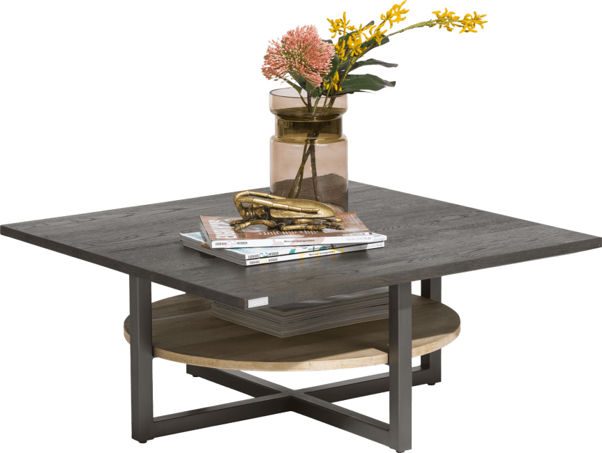 XOOON - Moniz - Minimalistisch design - salontafel 80 x 80 cm + 1-niche