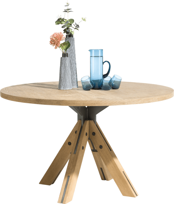 H&H - Jardino - Rural - table ronde 130 cm - pied central