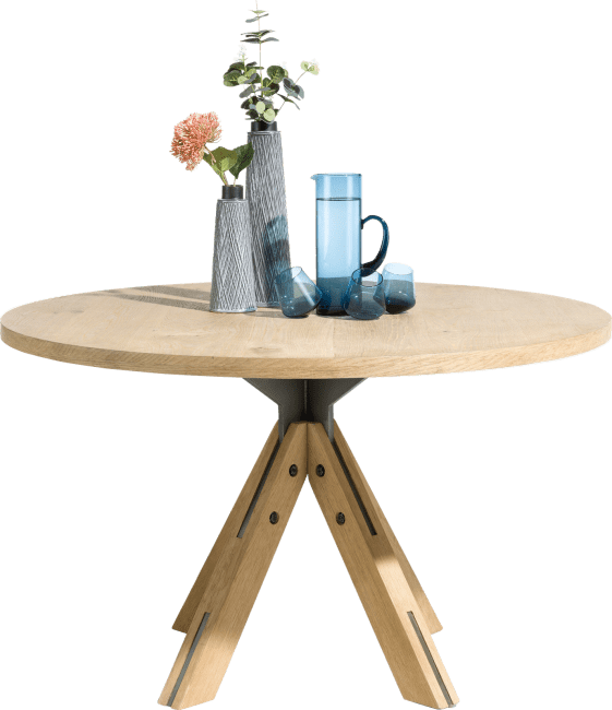 H&H - Jardino - Rural - table ronde 130 cm - pied central