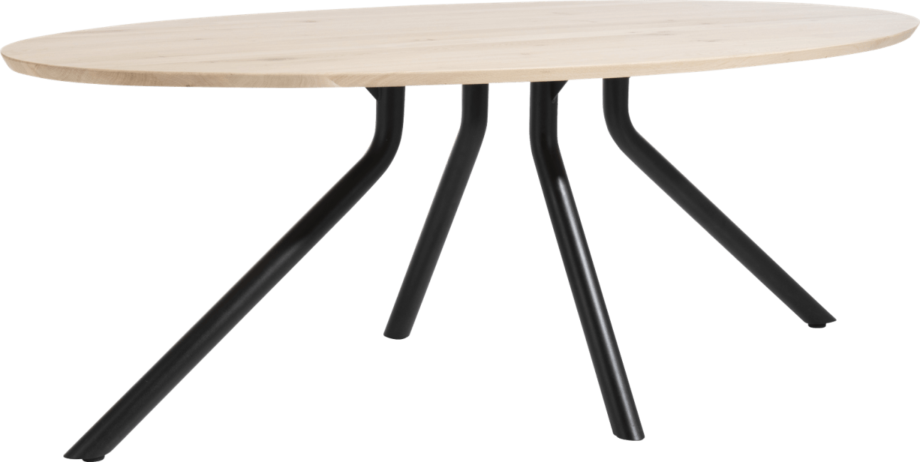 XOOON - Arvada - Minimalistisch design - tafel 250 x 110 cm. - ellips - centrale poot lang