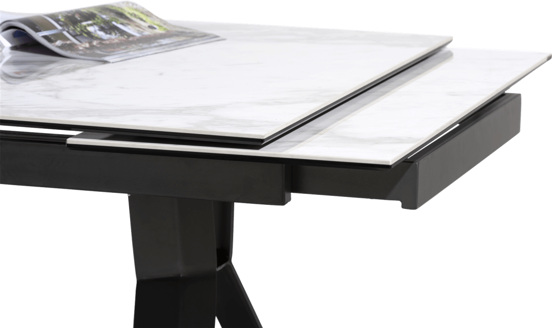 XOOON - Glasgow - Design minimaliste - table a rallonge 180 (+ 2x40) x 90 cm