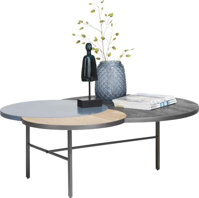 XOOON - Glasgow - Minimalistisch design - salontafel 3-bladen - 110 x 85 cm