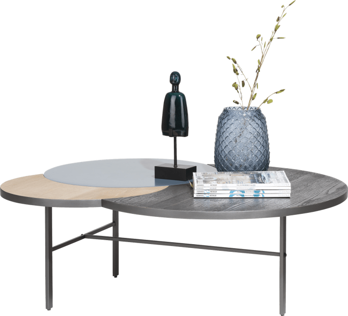 XOOON - Glasgow - Minimalistisch design - salontafel 3-bladen - 110 x 85 cm