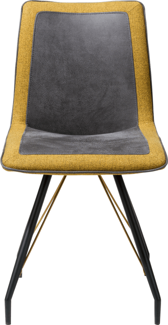 XOOON - Jaro - Industriel - chaise - pied metal noir - poignee avec couleur - combi Rocky/Lady