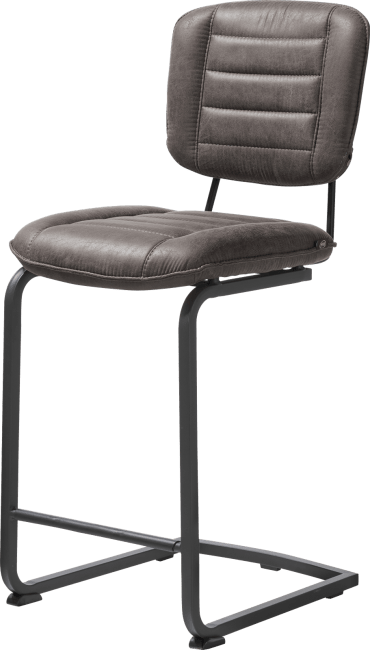H&H - Lucas - Industriel - chaise de bar pieds traineau carré - tissu secilia