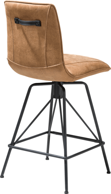 XOOON - Mac - Design minimaliste - chaise de bar - pied off black Rocky + poignee Catania noir