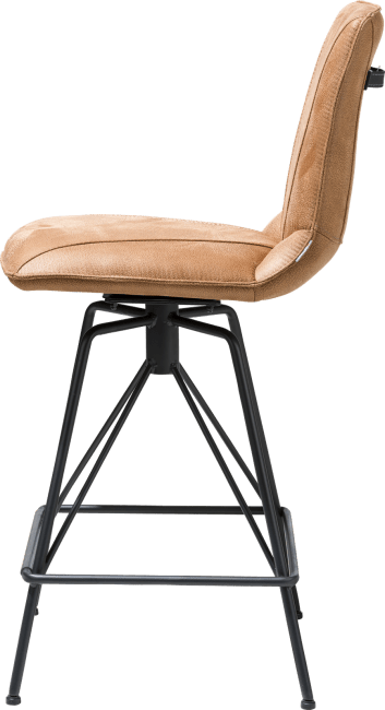XOOON - Mac - Design minimaliste - chaise de bar - pied off black Rocky + poignee Catania noir