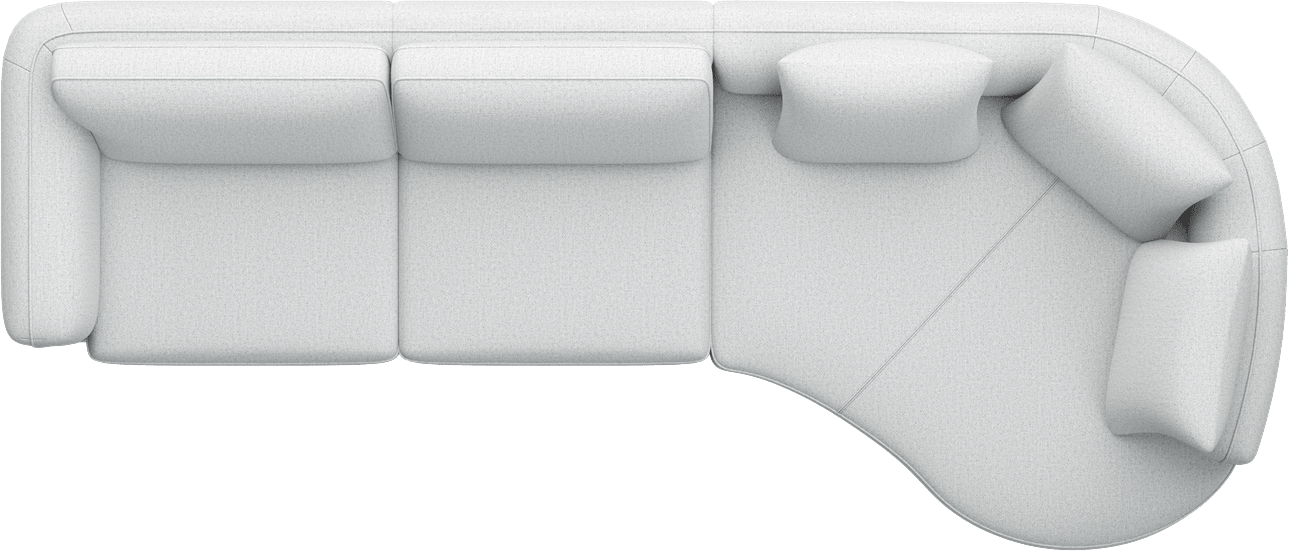 Henders & Hazel - Portland - Sofas - 3-Sitzer Armlehne links - Lounge end big - zusaetliches Rueckenkissen