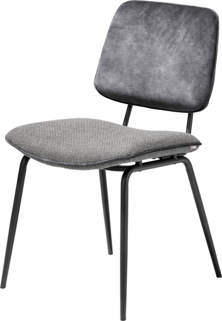 XOOON - Novali - Design minimaliste - chaise - pied off black - dos en Karese & assise en Vito