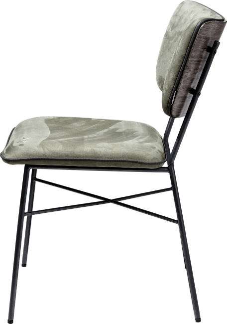 XOOON - Bjorg - design Scandinave - chaise - dos multiplex anthracite - tissu Savannah