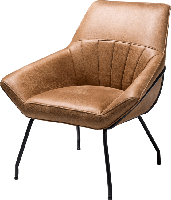 Henders and Hazel - Samara - Industrieel - fauteuil - frame off black - stof Rocky