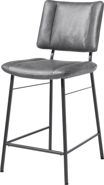 XOOON - Tatum - Design minimaliste - chaise de bar - pieds noir - tissu Pala