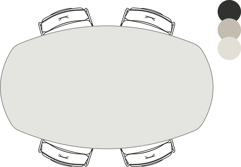 XOOON - Sunday - design Scandinave - table - ovale - 190 x 110 cm