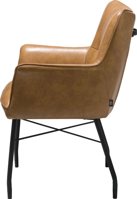 H&H - Chiara - Moderne - fauteuil + ressorts ensaches - avec poignee en Catania noir - Laredo