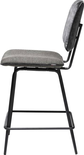 XOOON - Novali - Minimalistisch design - barstoel - frame off black - rug in Karese & zit in Vito