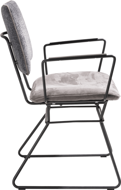 XOOON - Otis - design Scandinave - fauteuil - cadre noir - combinaison Kibo / Fantasy