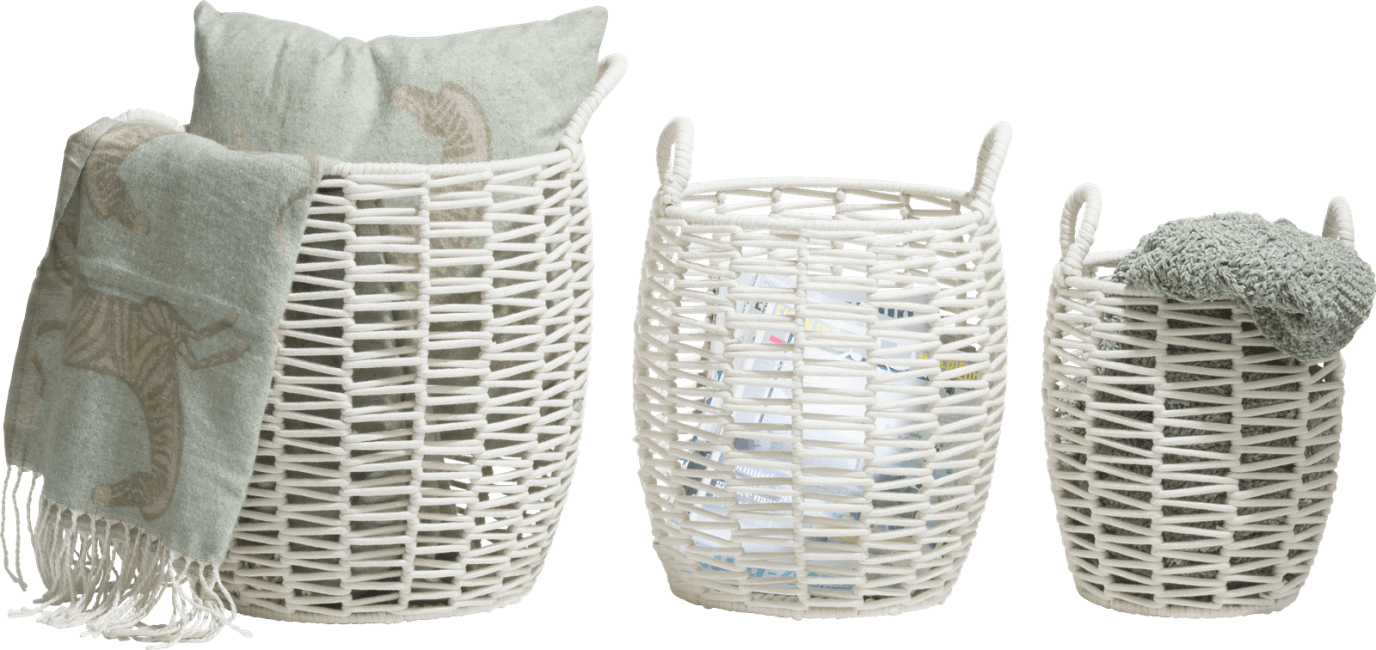 XOOON - Coco Maison - Lina set of 3 baskets H42-37-30cm